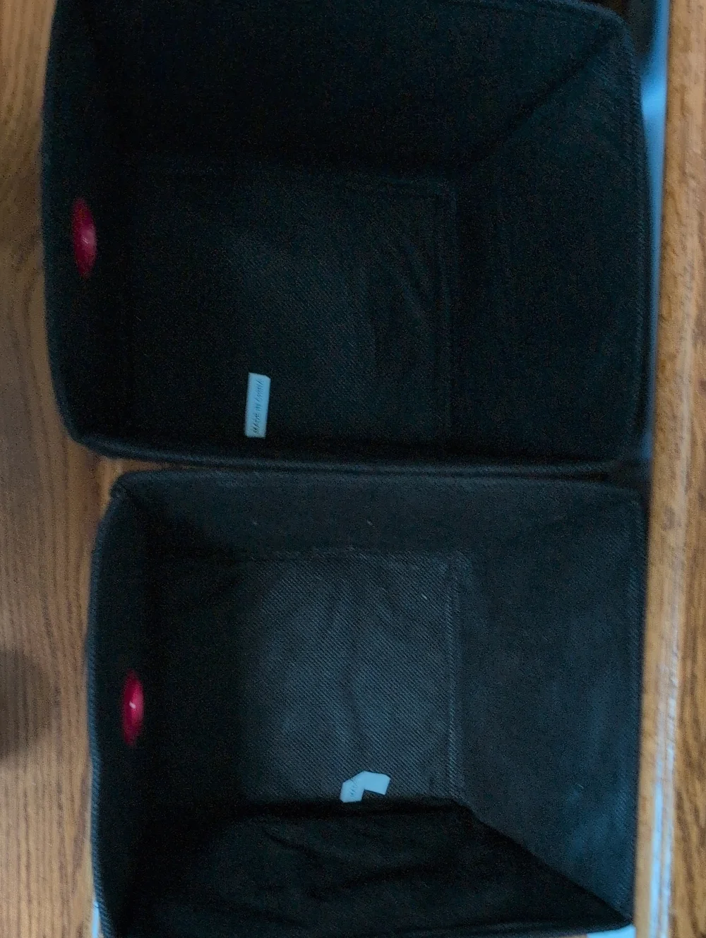 Black Fabric Storage Bins (Set Of 3)